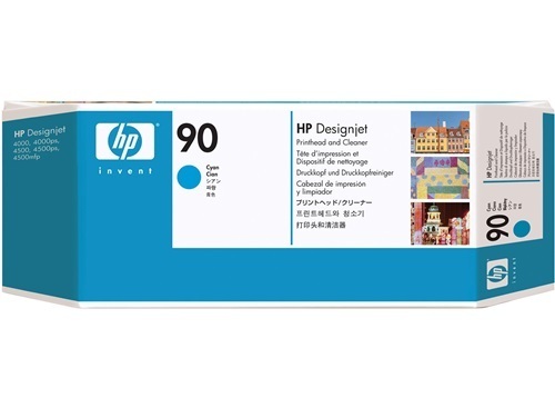 HP 90 Cyan DesignJet Druckkopf und Druckkopfreiniger
